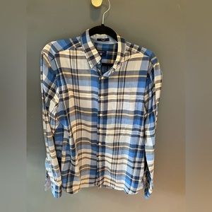 Gant Tech Prep Fitted long sleeve shirts for men. Large, 41/42, 16.5 neck, Blue